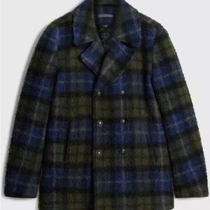 John Varvatos Men’s Carlos Peacoat in Fern